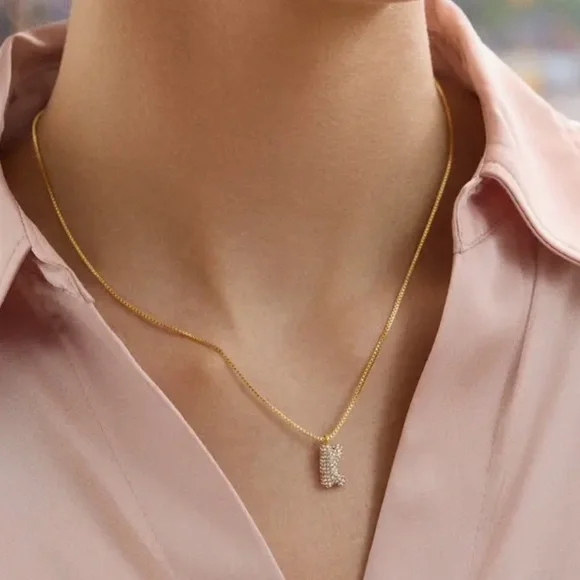 BaubleBar Gold K Pendant Necklace - Picture 2 of 2